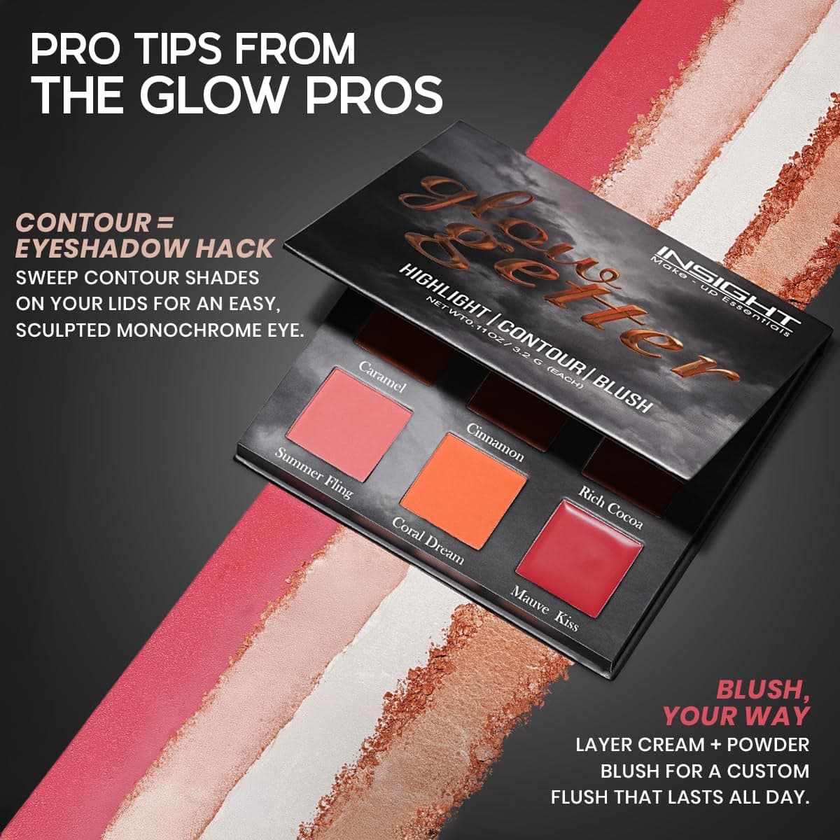 Insight Glow Getter Highlighter Contour & Blush Palette