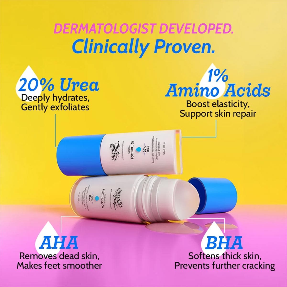 Chemist at Play 20% Urea + 1% Amino Acid Complax + AHA + BHA Foot Roll On