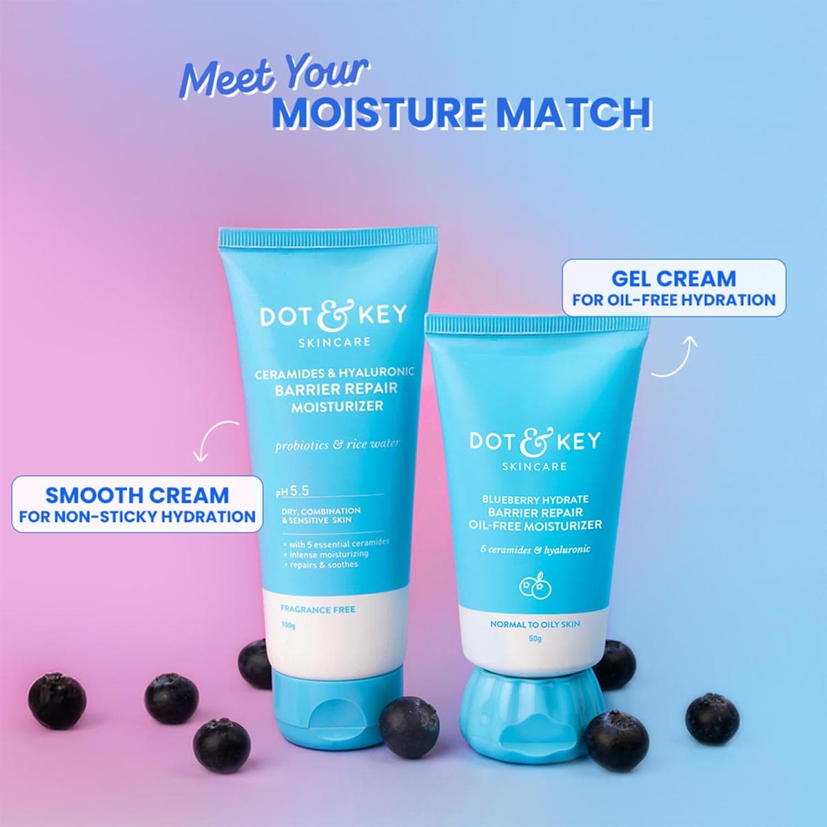 Dot & Key Blueberry Hydrate Barrier Repair Oil Free Moisturizer (Normal to Oily Skin)