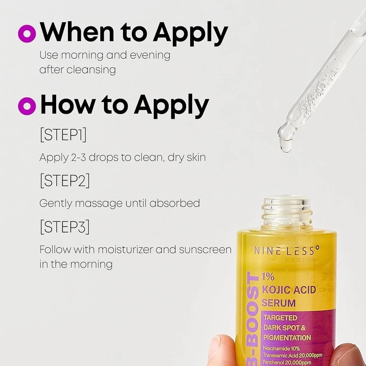 Nineless B-Boost 1% Kojic Acid Serum