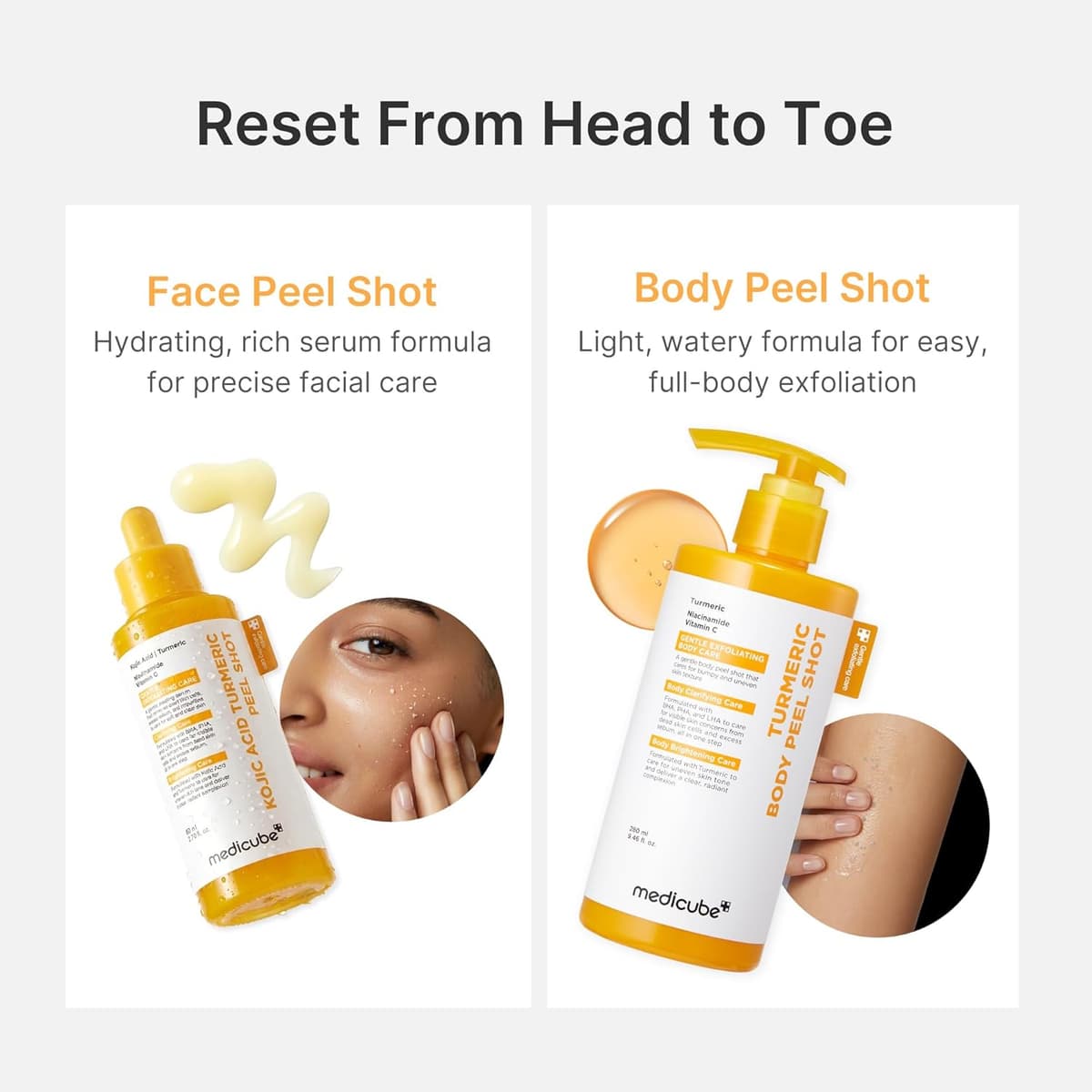 Medicube Kojic Acid Turmeric Body Peel Shot