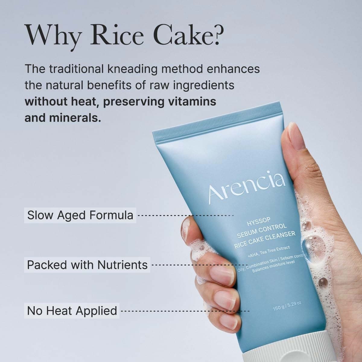 Arencia Hyssop Sebum Control Rice Cake Cleanser