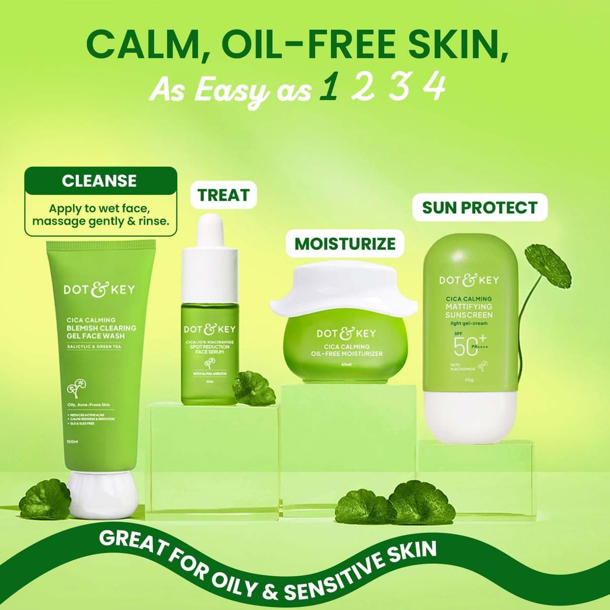Dot & Key Cica Calming Blemish Clearing Gel Face Wash