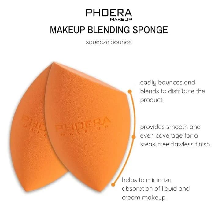 Phoera Makeup Blending Sponge - Orange