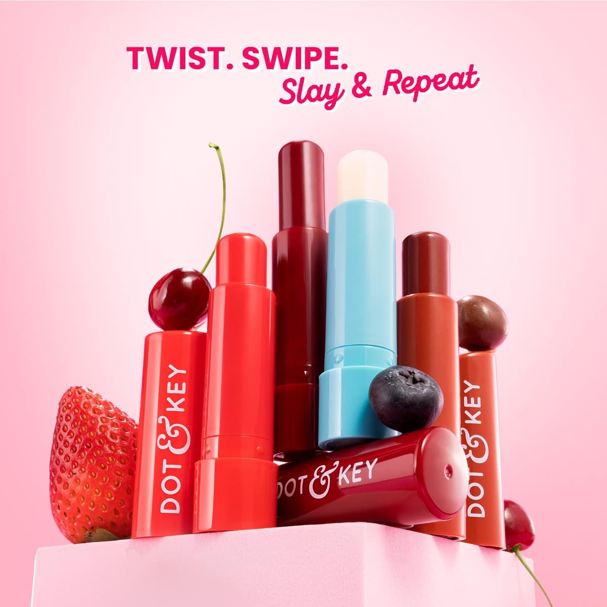 Dot & Key Barrier Repair Hydrating Tinted Lip Balm SPF 50+ (Cherry Crimson)
