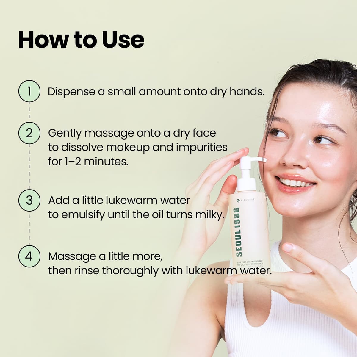 K SECRET SEOUL 1988 Cleansing Oil : Pine Cica 1% + Probiotics