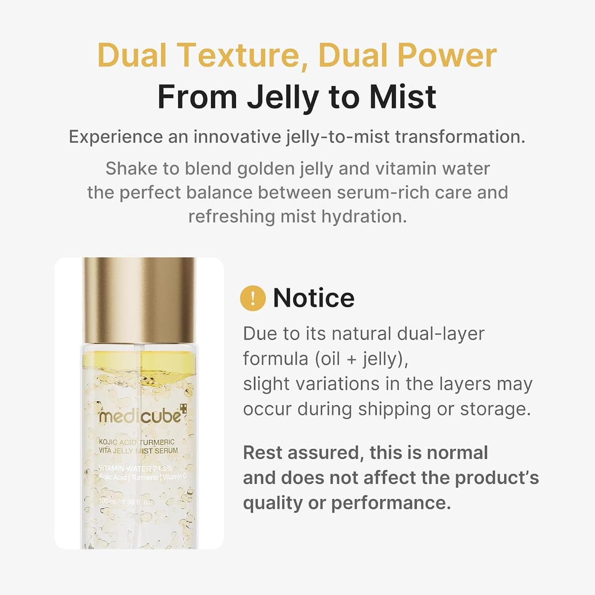 Medicube Kojic Acid Turmeric Vita Jelly Mist Serum