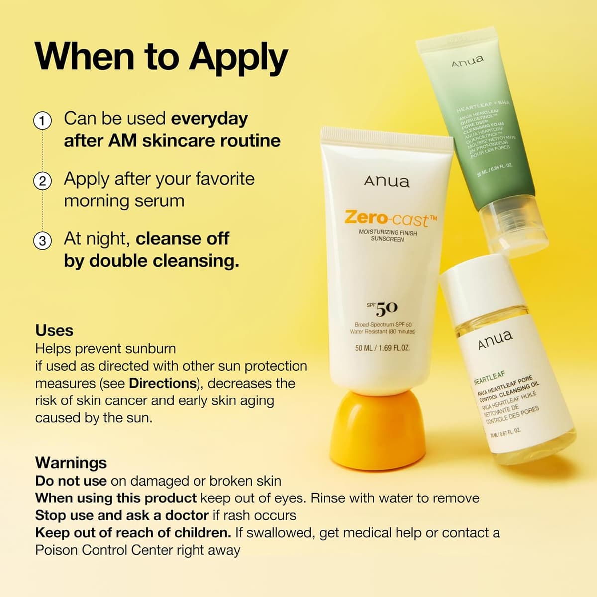 Anua Zero Cast Moisturizing Finish Sunscreen