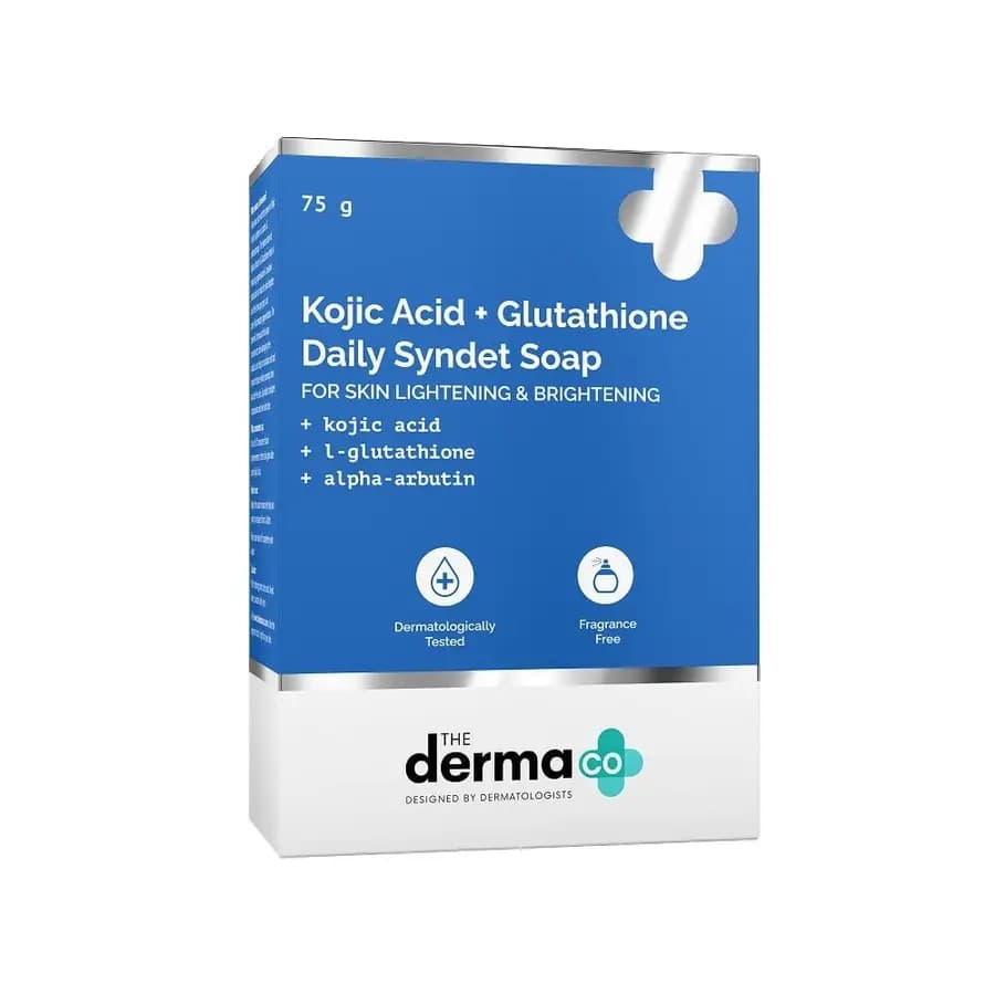 The Derma Co Kojic Acid+Glutathione Daily Syndet Soap