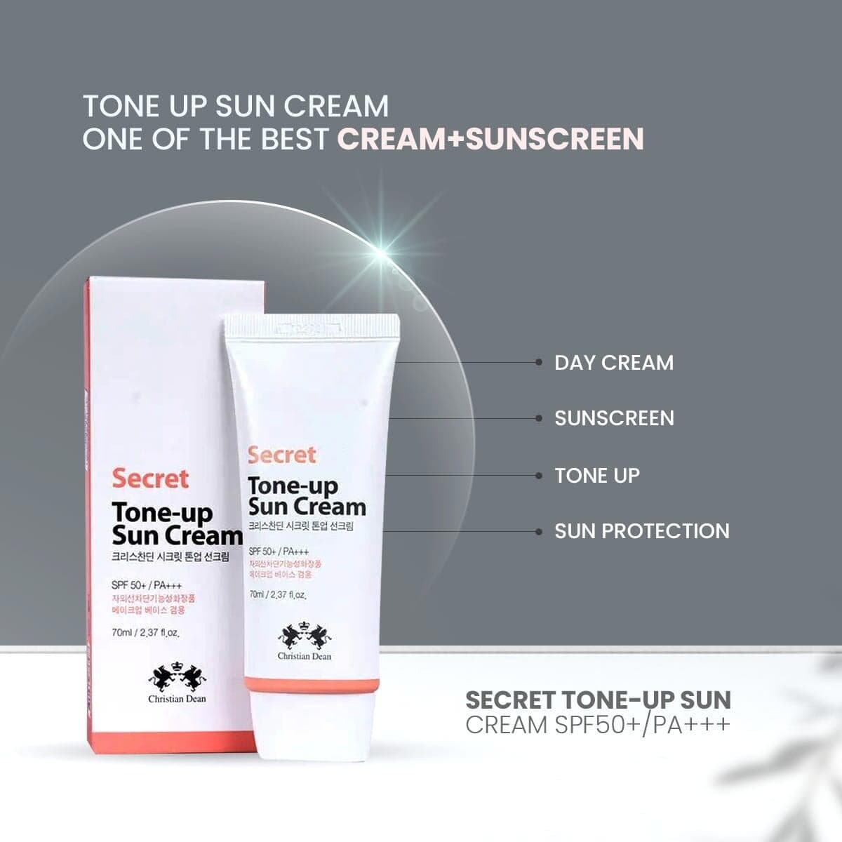 Christian Dean Secret Tone-up Sun Cream SPF 50+ PA+++