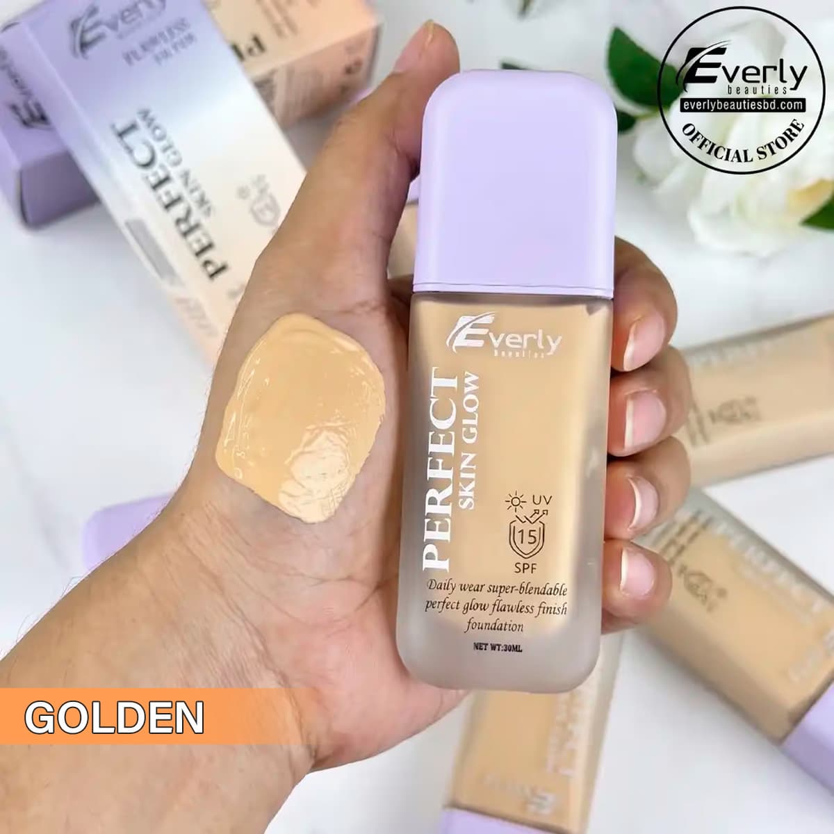 Everly Beauties Perfect Skin Glow Foundation SPF 15