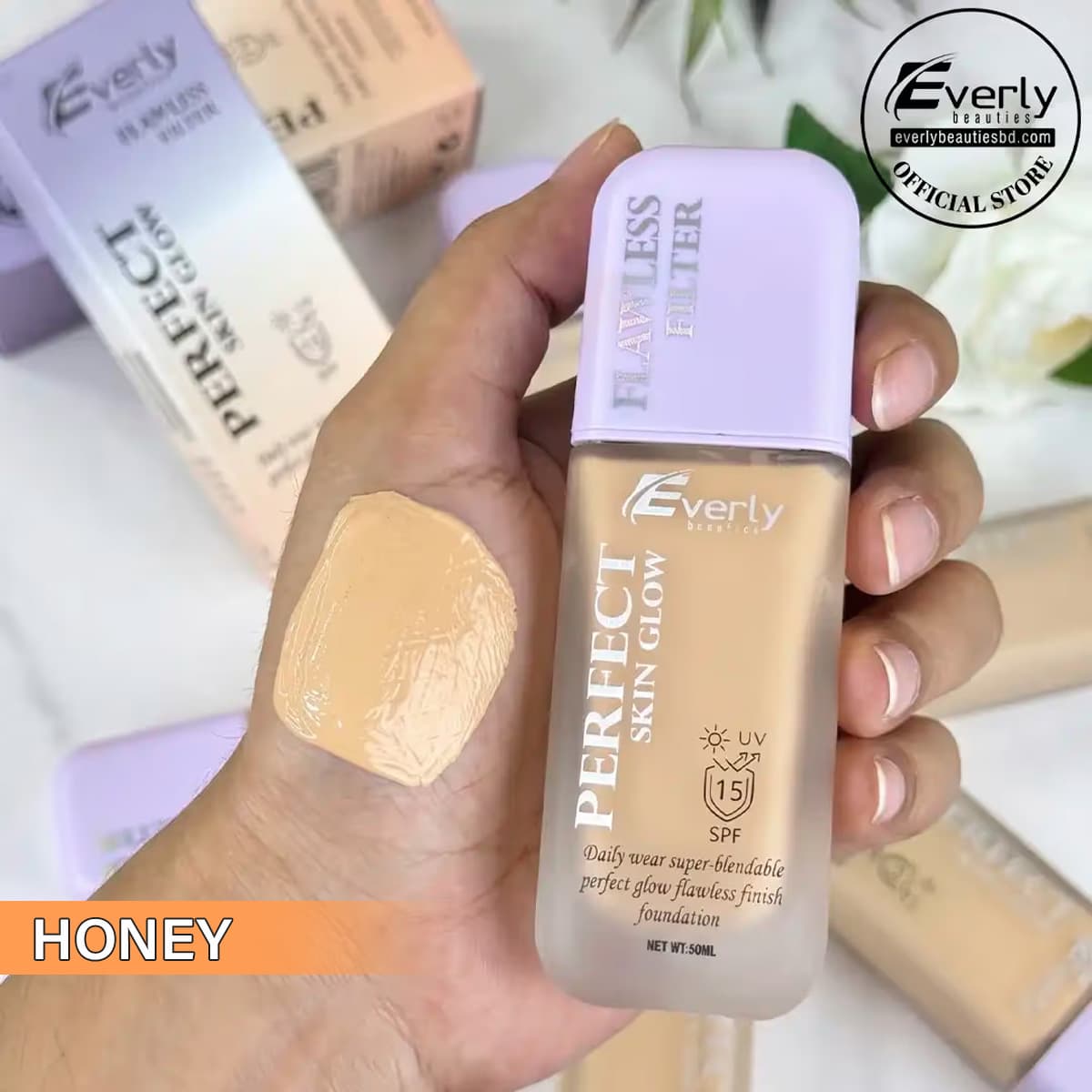 Everly Beauties Perfect Skin Glow Foundation SPF 15