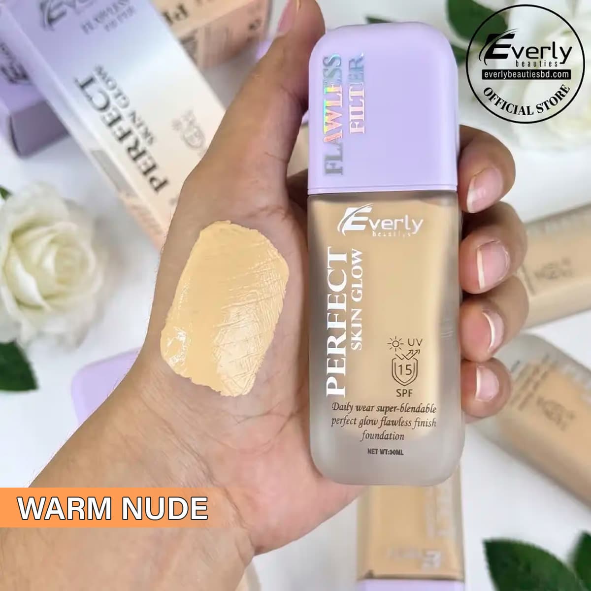 Everly Beauties Perfect Skin Glow Foundation SPF 15