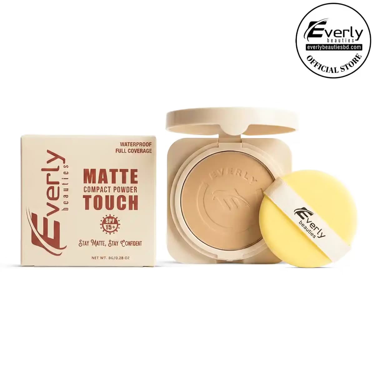Everly Beauties Matte Touch Compact Powder SPF 15+