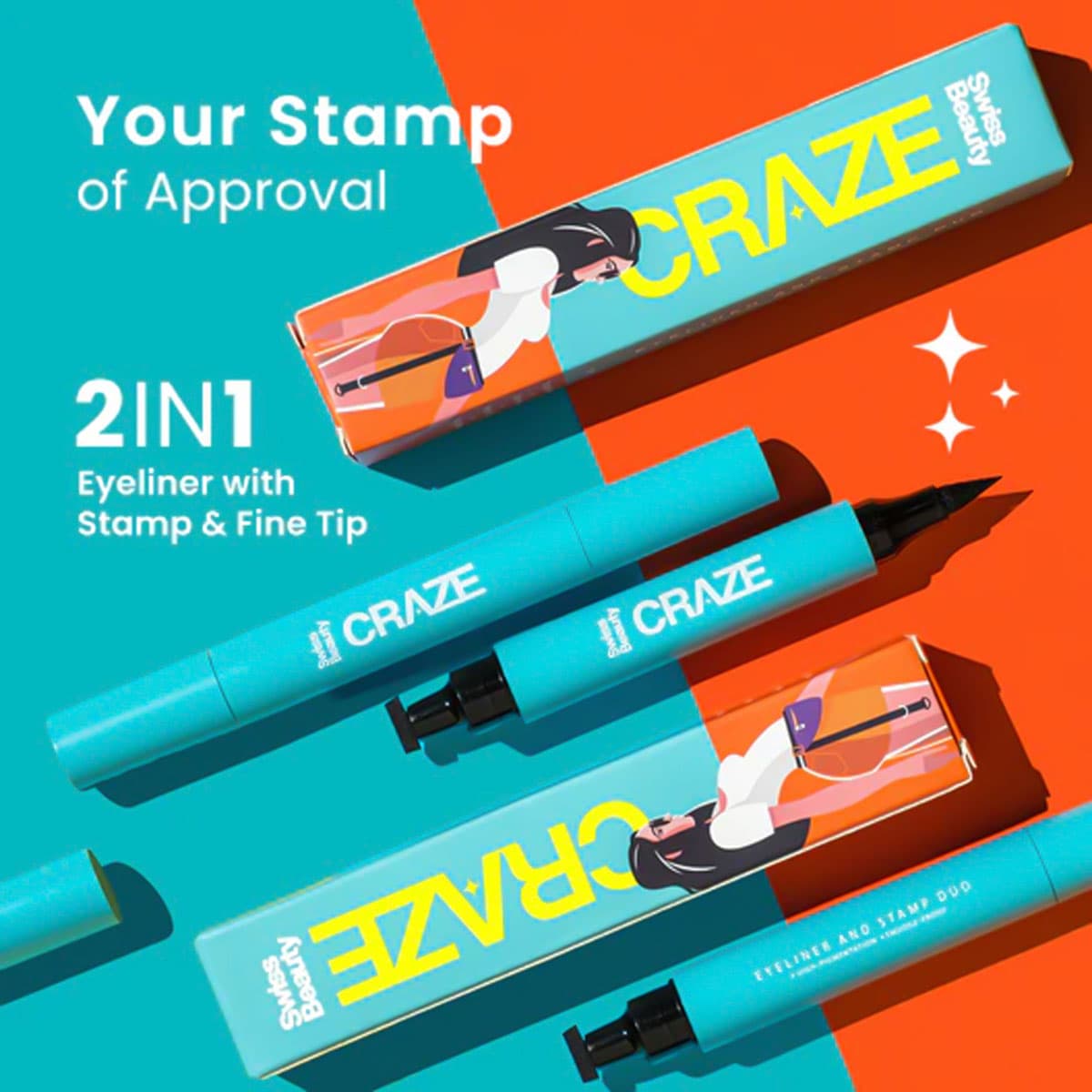 Swiss Beauty Craze Eyeliner & Stamp Duo