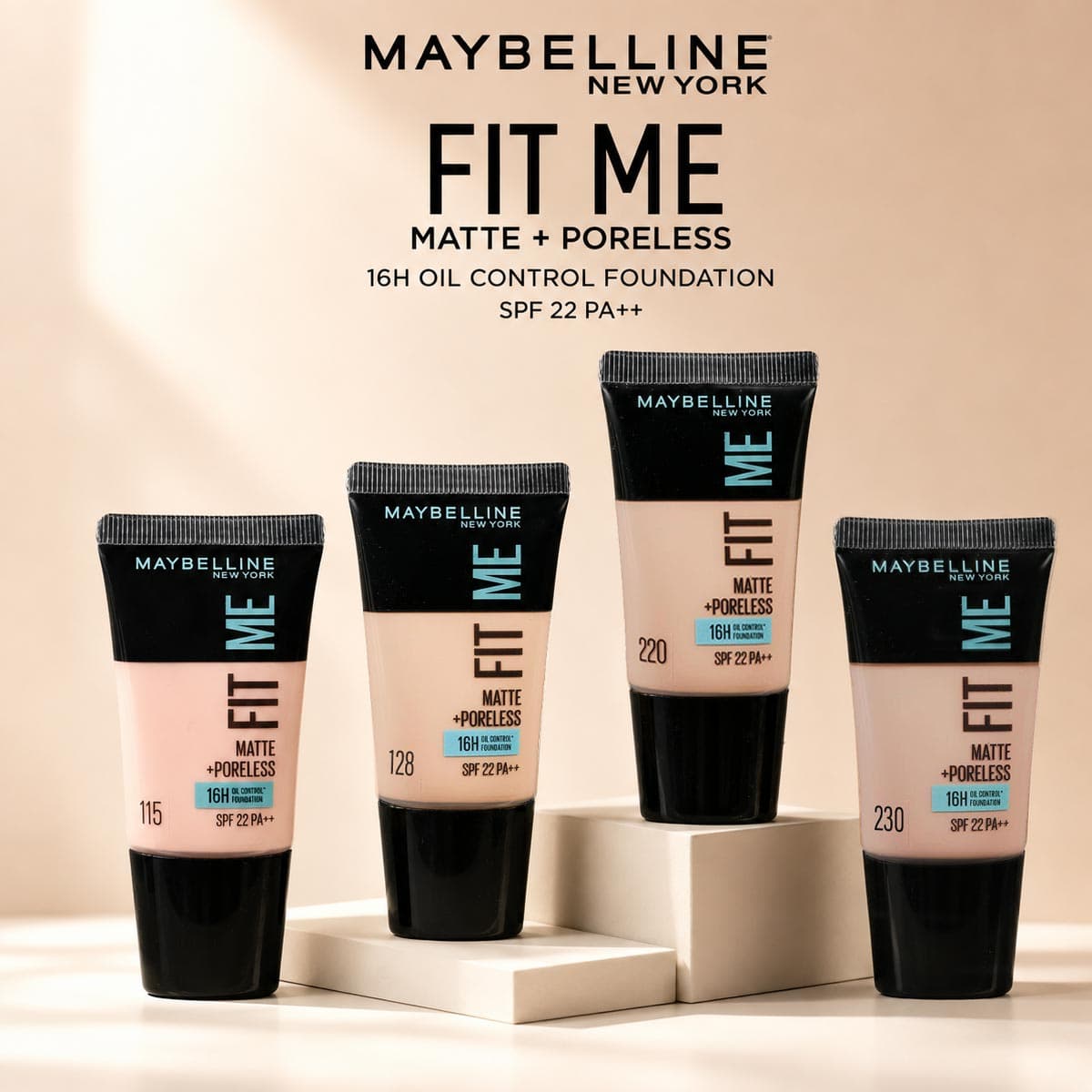 Maybelline Fit Me Matte + Poreless 16H Oil Control Tube Foundation