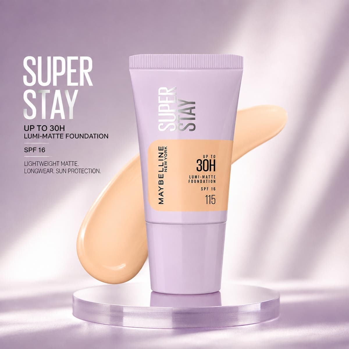 Maybelline Superstay 30H Lumi Matte Tube Foundation