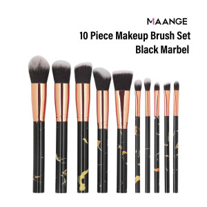 Maange 10pcs Brush Set (Black Marbel)