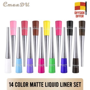 CmaaDu 14pcs Matte Liquid Eyeliner Set