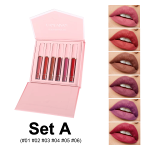 Handaiyan 6pcs 12H Non-Fade Matte Liquid Lipstick Set (A)