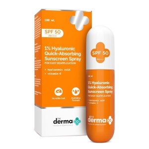 The Derma Co 1% Hyaluronic Quick-Absorbing Sunscreen Spray