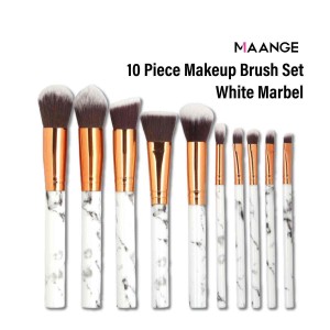 Maange 10pcs Brush Set (White Marbel)