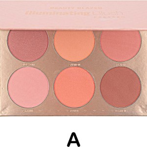 Beauty Glazed  6 Colors Illuminating Blush Palette - 109#A