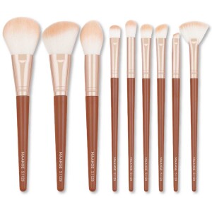 MAANGE 9pcs Brush Set (Brown)