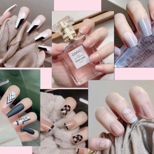 24 Pcs Fast Nail Exquisite Series False Nail (𝟮𝟰 𝗣𝗰𝘀 𝗦𝘁𝗶𝗰𝗸𝗲𝗿 𝗚𝗹𝘂𝗲 𝗙𝗿𝗲𝗲)