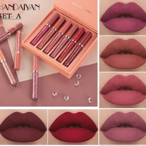 HANDAIYAN 6pcs Matte Liquid Lipstick Set - A