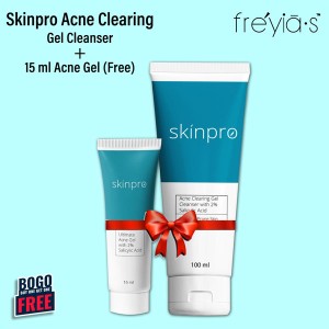 Skinpro Acne Clearing Gel Cleanser + 15 ml Acne Gel (FREE)