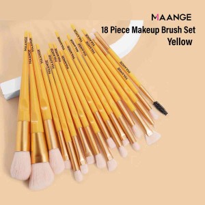 Maange 18pcs Brush Set (Yellow)