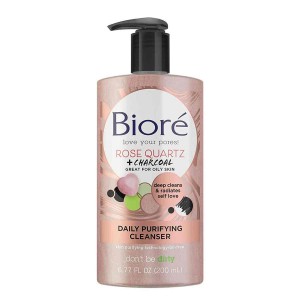 Biore Rose Quartz + Charcoal Daily Purifying Cleanser, Expiry - Jan 2024