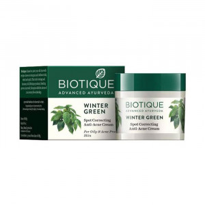 Biotique Bio Winter Green Spot Correcting Anti Acne Cream for Oily & Acne Prone Skin