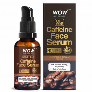WOW Caffeine Face Serum - Quick Absorbing - OIL FREE - Anti-Aging, Anti-Wrinkles & Acne; Refresh, Revive & Restore Skin