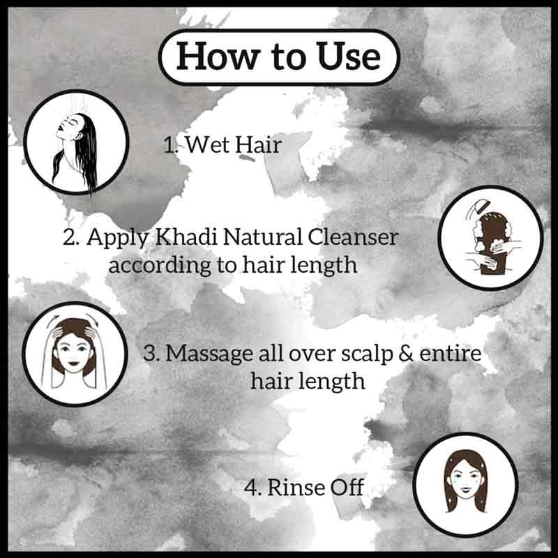 Khadi Natural Activated Bamboo Charcoal Hair Cleanser- Sulphate & Paraben Free