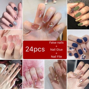 24 Pcs Fast Quick Press Fake Nails