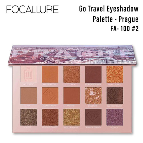 Focallure 15 Colour Eyeshadow Palette Go Travel #2 Prague FA-100