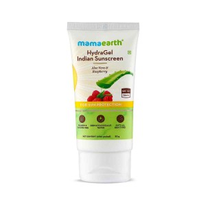 Mama Earth HydraGel Indian Sunscreen with Aloe Vera and Raspberry for Sun Protection(exp-07/2023)