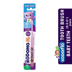 Kodomo Soft & Slim Tooth Brush - Pink - (0.05 - 2+yrs)
