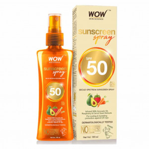 WOW UV Water Transparent Sunscreen Spray SPF 50 - Quick Absorbing,Oil Free,Non Sticky-with Raspberry & Carrot Seed