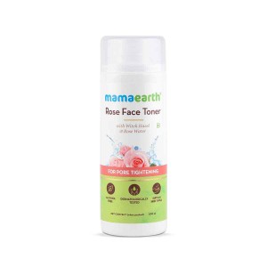Mama Earth Rose Face Toner with Witch Hazel and Rose Water for Pore Tightening