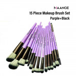 Maange 15pcs Brush Set (Purple + Black)